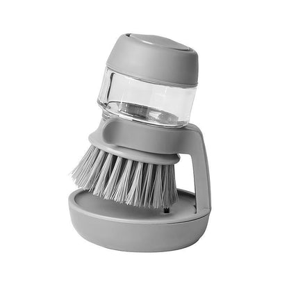 Self-Standing Soap Dispensing Dish Brush – Refillable Kitchen Scrub Brush with Holder
